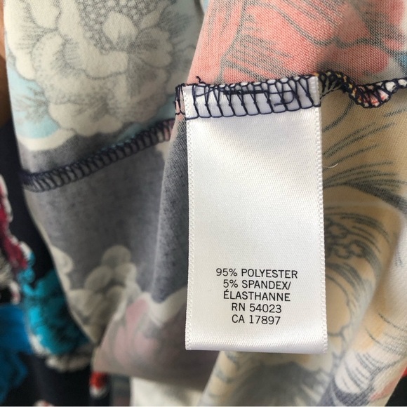 Banana Republic Long Sleeved Colorful Floral Print Wrap Style Dress Size Small - Picture 4 of 8